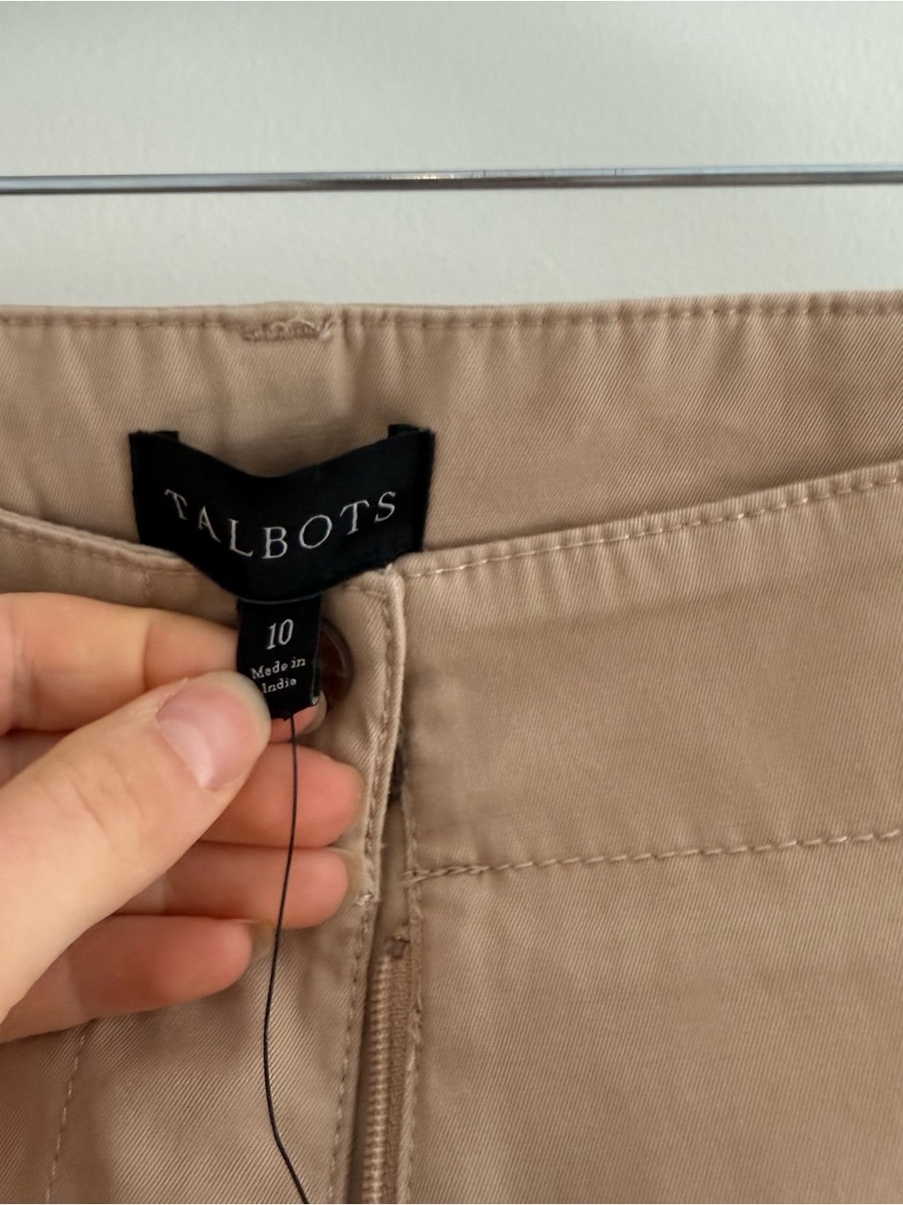 Talbots New England Chino Pants in Khaki Beige Sz 10 NWT Summer Office Business - Picture 4 of 11
